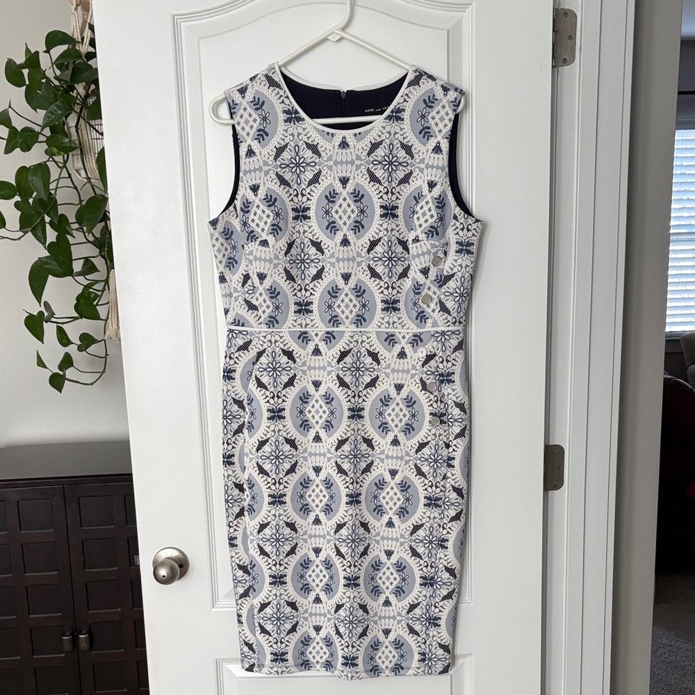 KATE and LILY blue and white dress